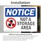 Signmission Not A Storage Area, 10 in W x Rectangle, Vinyl Decal OS-2PACK-NS-D-710-L-16252 - alternate 5